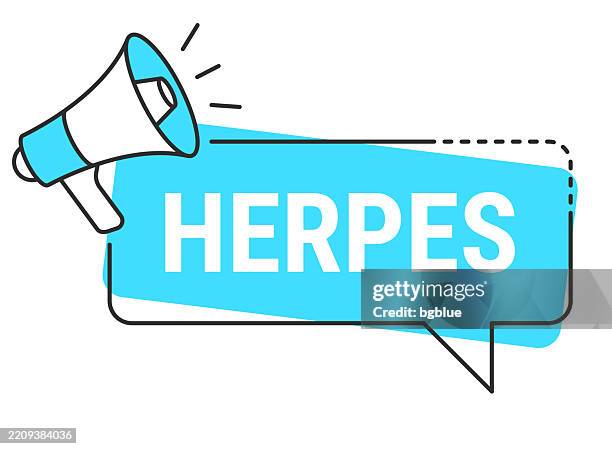 stockillustraties, clipart, cartoons en iconen met herpes - speech bubble and megaphone on white background - neisseria gonorrhoeae