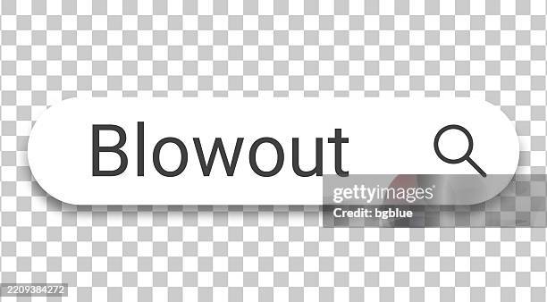 blowout - search bar on transparent background - too much technology stock illustrations