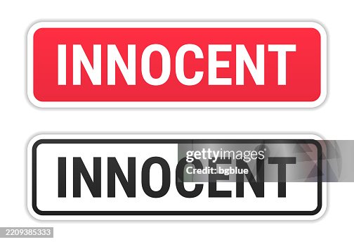 Innoent Rcjed Back Innocent Red And Black Labels On White Background High-Res Vector ...