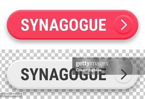Synagogue - 3D click web buttons on blank background Synagogue - 3D click web buttons on blank background