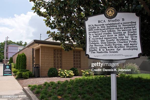 rca's studio b, music row, nashville, tennessee - rca stock pictures, royalty-free photos & images