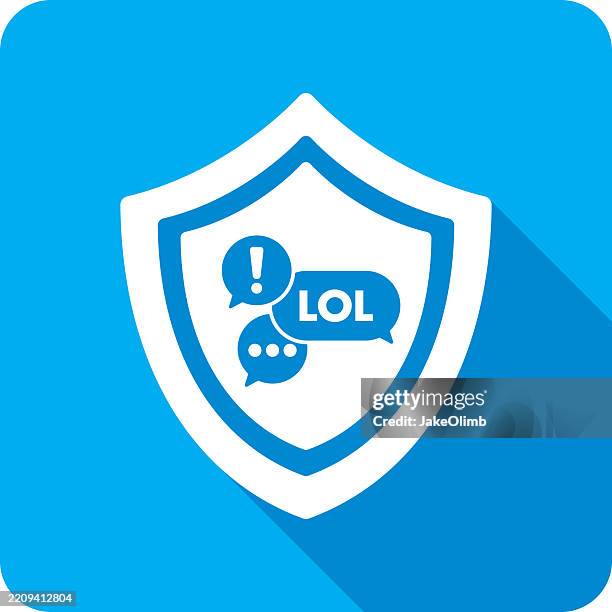shield text message speech bubbles icon silhouette 1 - meme stock illustrations