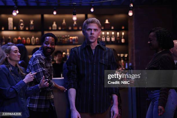 Episode 1881 -- Pictured: Mikey Day during the "Medication Ad" sketch on Saturday, April 12, 2025 --
