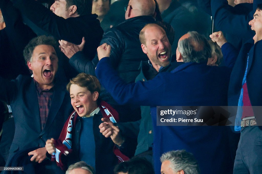 Celebrity At Paris Saint-Germain v Aston Villa FC - UEFA Champions League 2024/25 Quarter Final First Leg