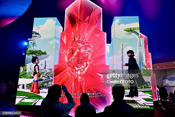 The pasona Company pavilion and exhibits at Osaka World Expo 2025 in Osaka, Japan on April 13, 2025.