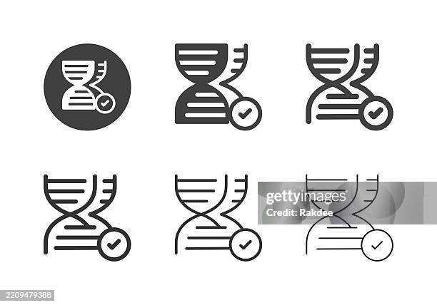 dna tested icons - multi series - molecular gastronomy stock illustrations