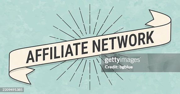 Affiliate Network - Banner in retro vintage style - Old textured paper Affiliate Network - Banner in retro vintage style - Old textured paper