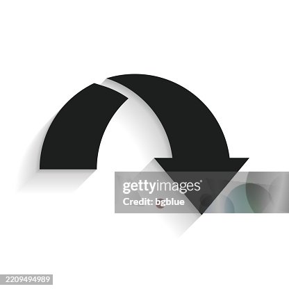 Decrease. Icon with long shadow on white background Decrease. Icon with long shadow on white background