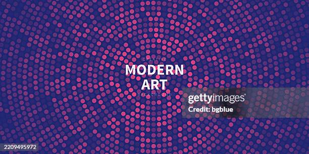 abstract purple halftone background with dotted - trendy design - red connected dots stock illustrations