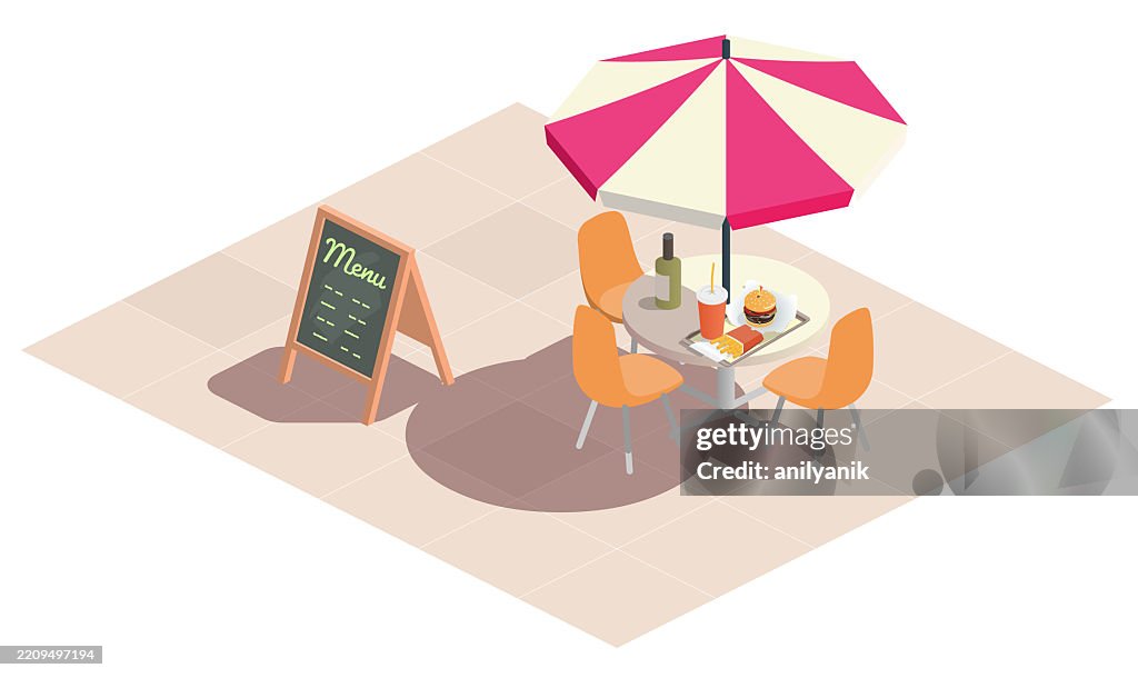 Isometric cafe