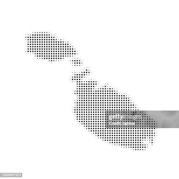 malta map of dots on white background - maltese islands stock illustrations