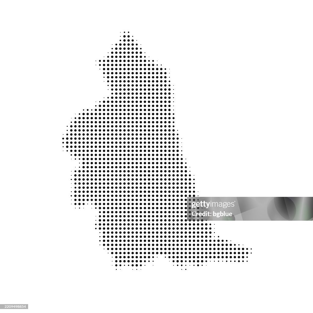Northeast Bitmap North East Map Of Dots On White Background High-Res Vector Graphic ...