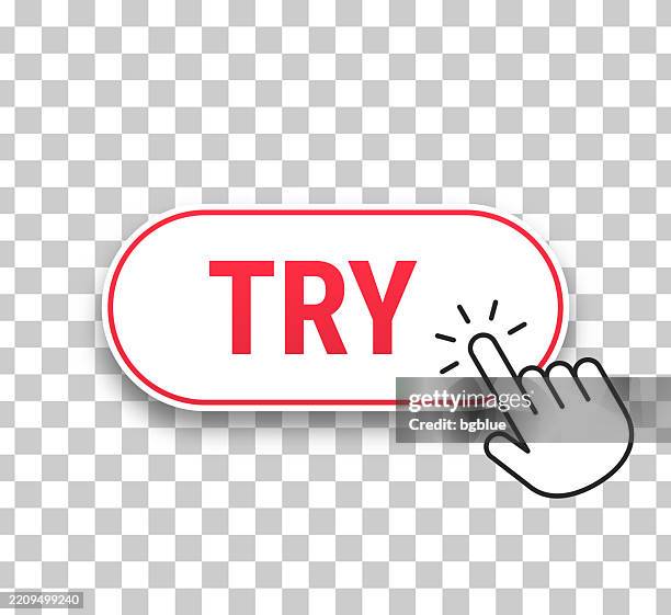 Try 3d Click Web Button With Hand Cursor On Blank Background High-Res ...