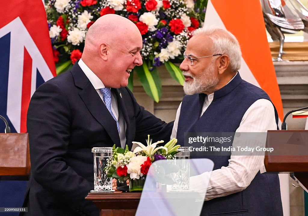 Narendra Modi with Christopher Luxon