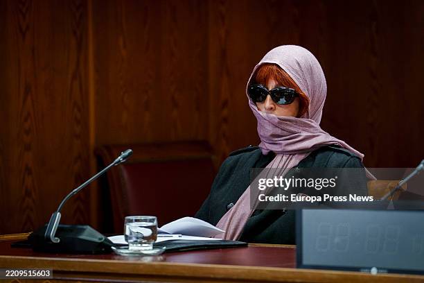 Koldo Garcia's wife Patricia Uriz Iriarte appears before the Commission of Inquiry on the 'Koldo case', in the Senate, on 10 April, 2025 in Madrid,...
