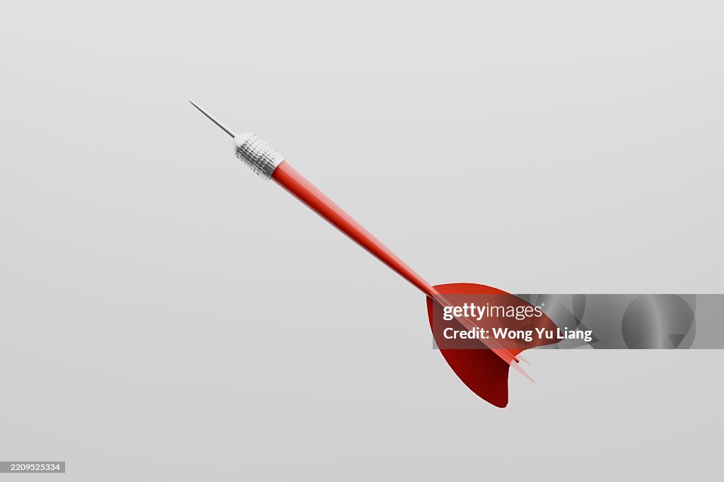 Realistic 3D Dart on white background
