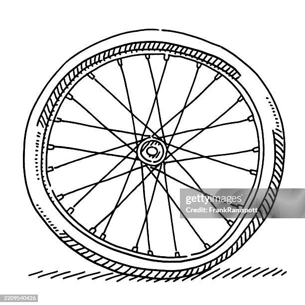 Wheel Graphuc Spoked Wheel Drawing High-Res Vector Graphic - Getty Images