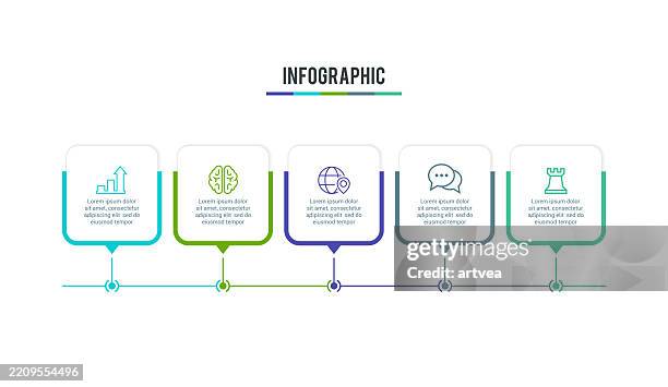 ilustrações de stock, clip art, desenhos animados e ícones de infographic element - quinta