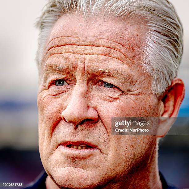 Willem II trainer Peter Maes is present during the match between Willem II and Ajax at the Koning Willem II stadium for the Dutch Eredivisie season...