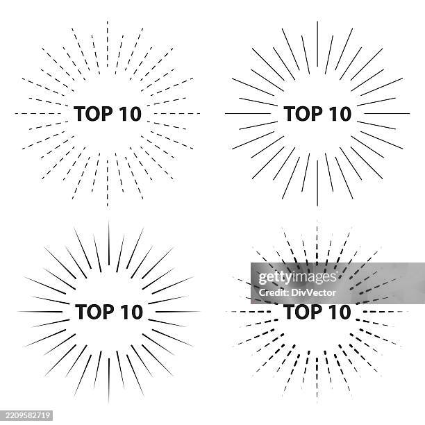 top 10 abstract banner set - top 10 stock illustrations