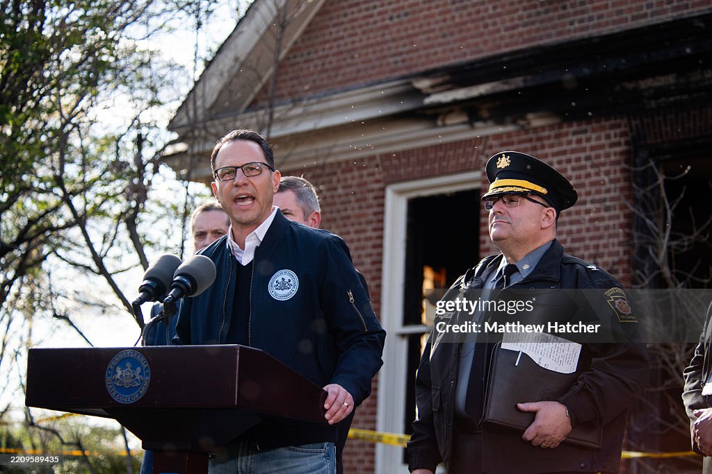 Pennsylvania Governor Shapiro's Residence Set On Fire In Suspected Arson Attack