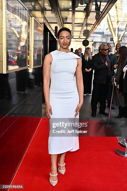 Magaajyia Silberfeld attends "The Return" Gala Screening at the Curzon Mayfair on April 10, 2025 in London, England.