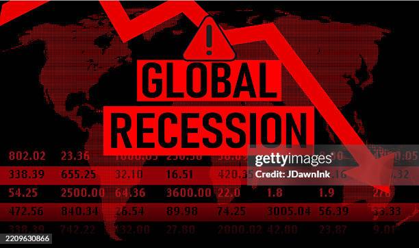 ilustraciones, imágenes clip art, dibujos animados e iconos de stock de amenaza de recesión global caída del mercado de valores de aranceles o volatilidad de la inversión concepto de plantilla de diseño de banner de tablero de negociación - volátil