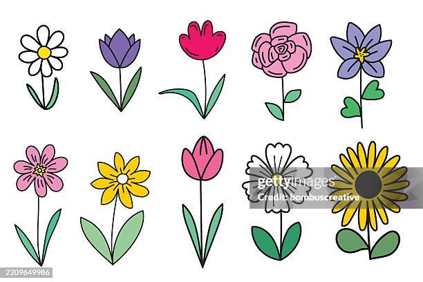 abstract flower background set - daisy stock illustrations