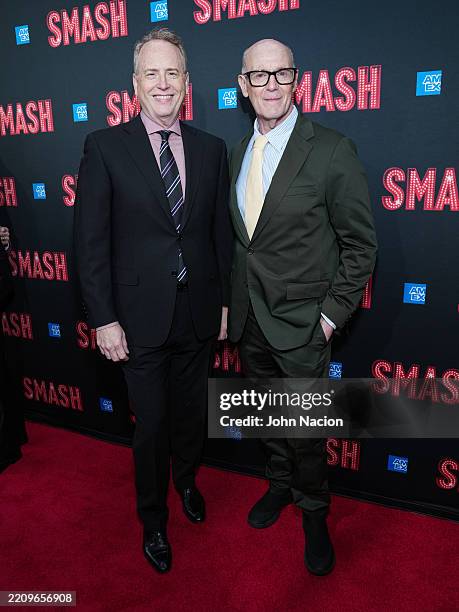 Robert Greenblatt and Neil Meron attend the "Smash" Broadway Opening Night at Imperial Theatre on April 10, 2025 in New York City.