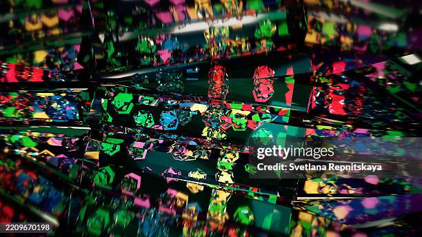 kaleidoscope glitter background pattern - ethereal stock pictures, royalty-free photos & images