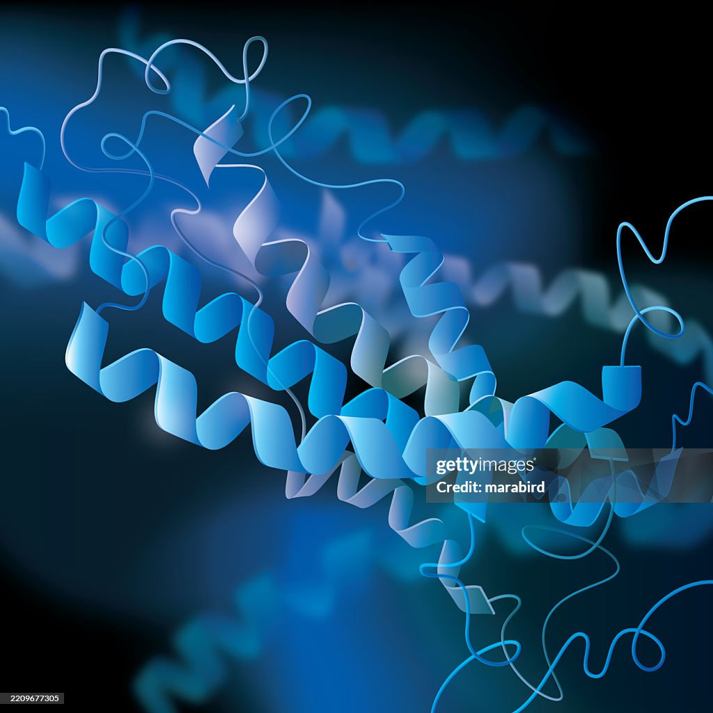 Abstract Protein Structure Scientific Visualization High-Res Vector ...