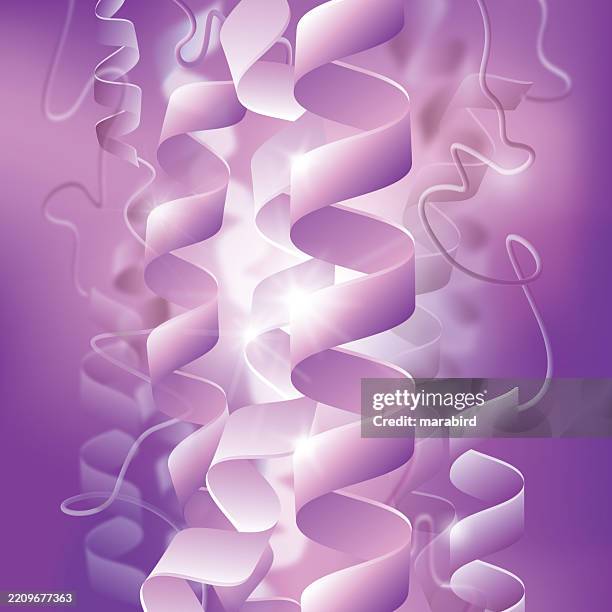 purple abstract molecular helix structure - protein synthesis stock illustrations
