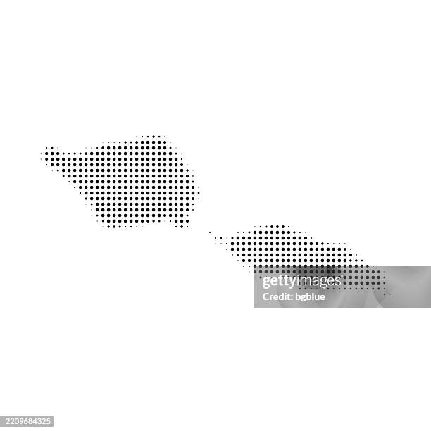 samoa map of dots on white background - apia samoa stock illustrations