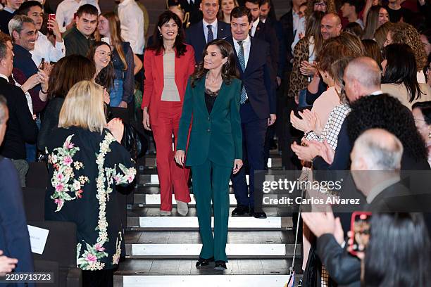 Queen Letizia of Spain attends the "Princesa de Girona CongresFest" at the Ciudad de Leon auditorium on April 11, 2025 in Leon, Spain.