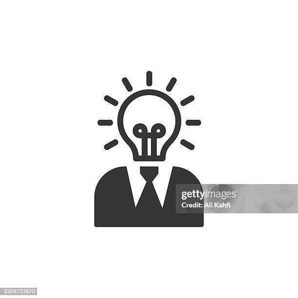 creativity glyph solid icon. solid icon that can be applied anywhere, simple, pixel perfect and modern style. - creative director stock illustrations