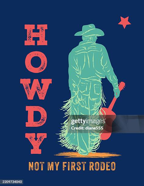 cowboy poster with text - cowboy lasso stock illustrations