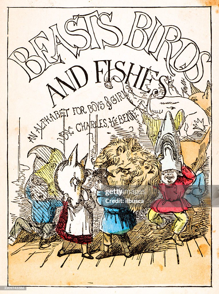 Antique color illustration from children's book (1868)