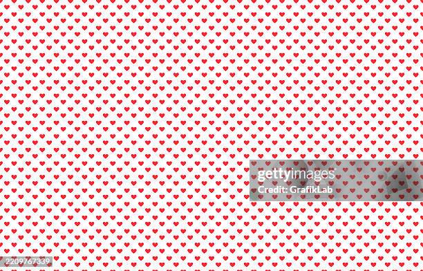 seamless red heart pattern white background romantic designs - same day response stock illustrations