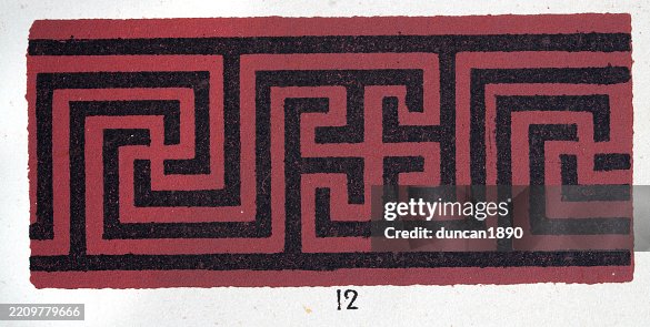 Ancient Decorative Art Pattern Of Classical Greece Greek Key Pattern ...