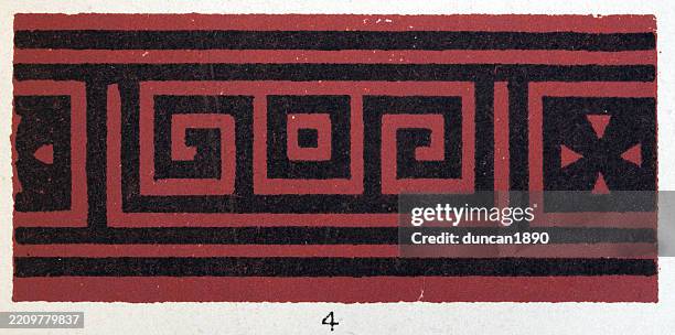 Ancient Decorative Art Pattern Of Classical Greece Greek Key Pattern ...