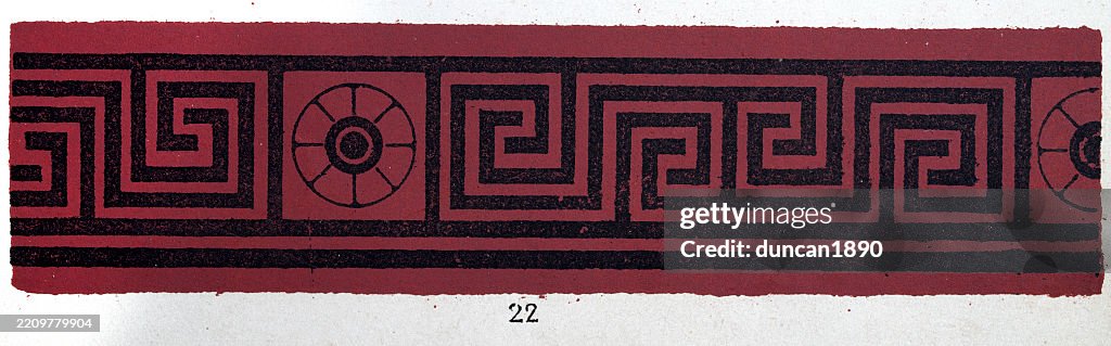 Ancient Decorative Art Pattern Of Classical Greece Greek Key Pattern ...