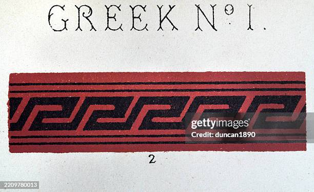 Ancient Decorative Art Pattern Of Classical Greece Greek Key Pattern ...