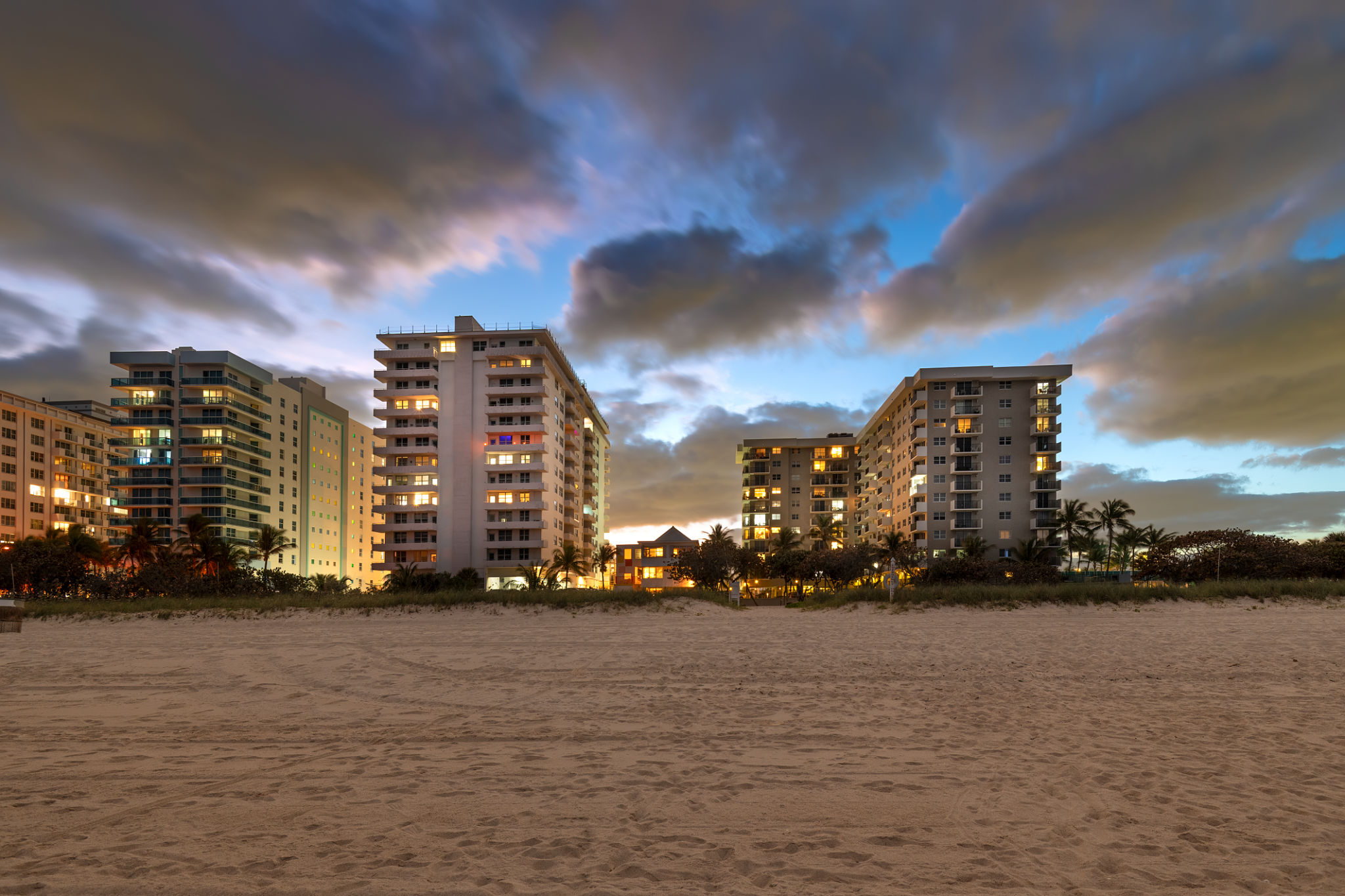 beachfront holiday lights