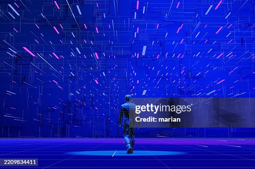 Artificial intelligence data collection scene, 3D rendering Artificial intelligence data collection scene, 3D rendering