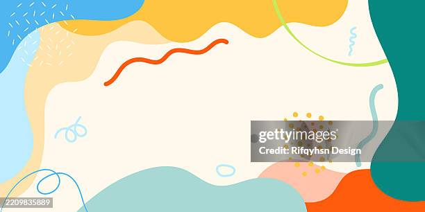 stockillustraties, clipart, cartoons en iconen met simple abstract liquid background. summer poster. can be use for wall decoration, postcard, poster, brochure, social media posts, mobile apps, banners design and web/internet ads - pret
