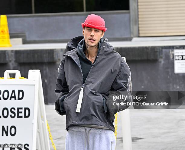 Justin Bieber is seen on April 15, 2025 in Los Angeles, California.