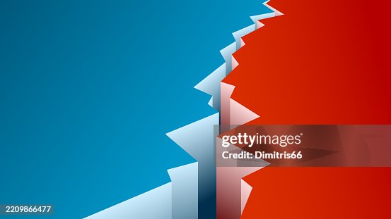 Cracked blue and red background Cracked blue and red background