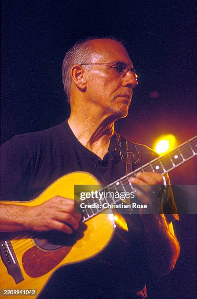 Larry Carlton , American jazz guitarist, during a concert at the New Morning. Paris , April 7, 2008.