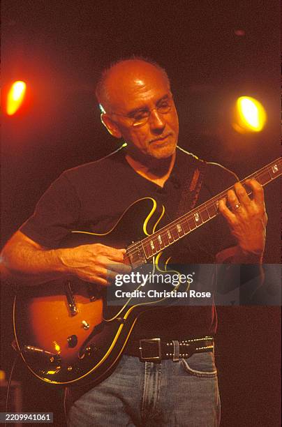 Larry Carlton , American jazz guitarist, during a concert at the New Morning. Paris , April 7, 2008.