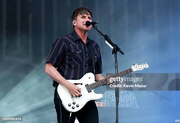 Jim Adkins of Jimmy Eat World performs at the Coachella Stage during the 2025 Coachella Valley Music and Arts Festival at Empire Polo Club on April...